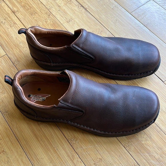 Red Wing Brown Leather Slip-On Shoes Mens Size 15 Comfort Work SafetyToe Casual - Picture 2 of 13